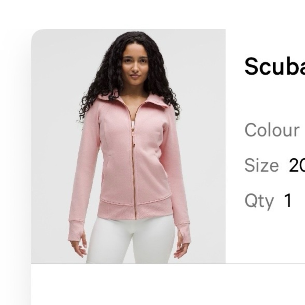 Lululemon Full Scuba Pink Haze